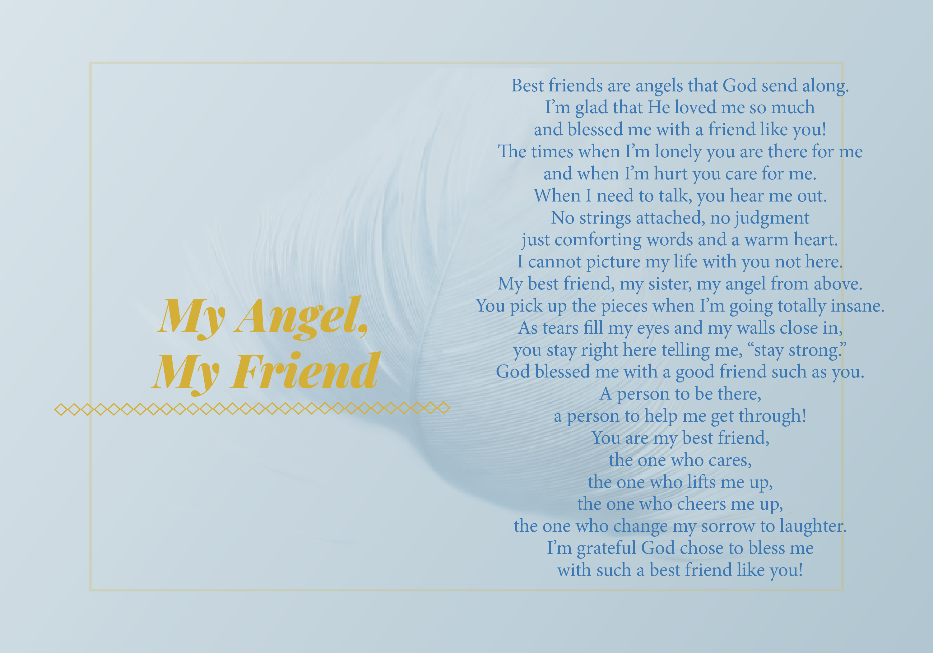 To My Best Friend