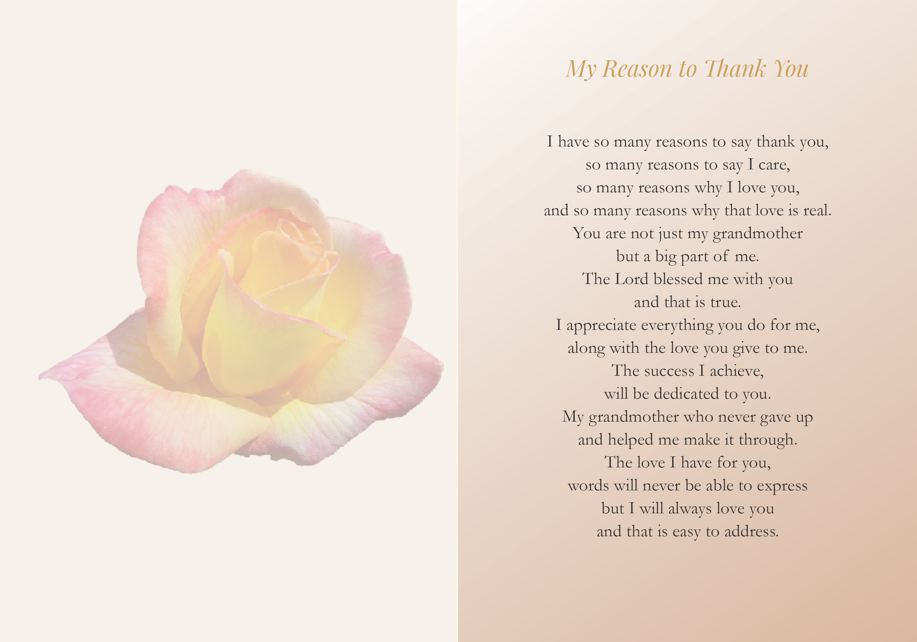To My Grandmother