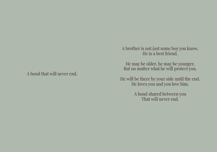 A Brother, A Best Friend