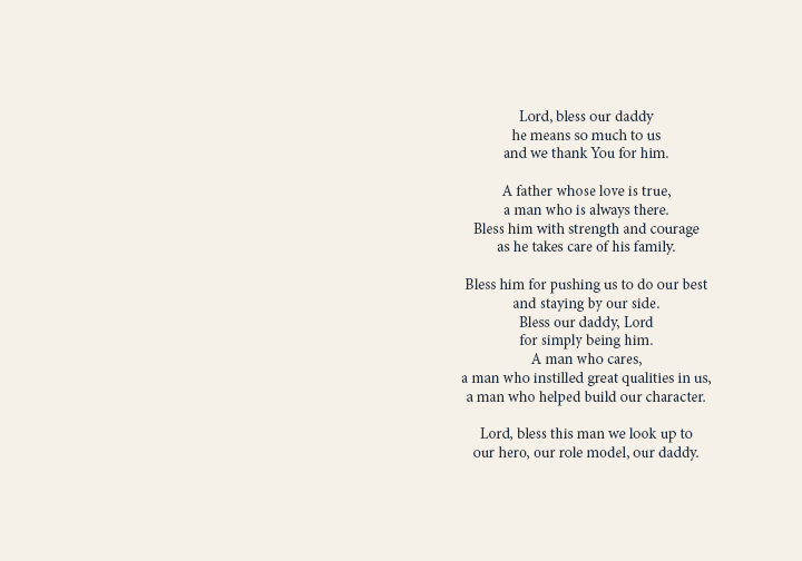 A Prayer for Daddy