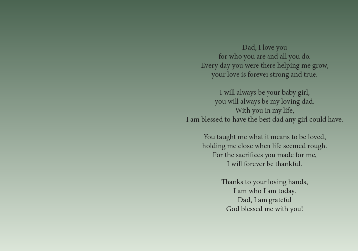 Dad, I Love You