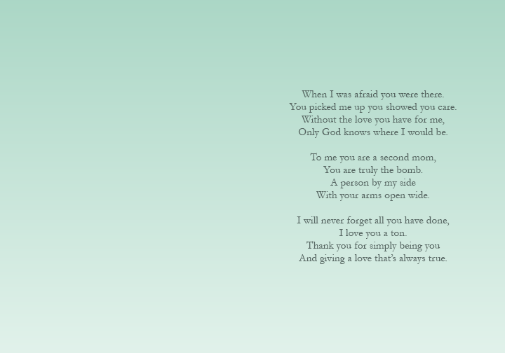 For My Auntie