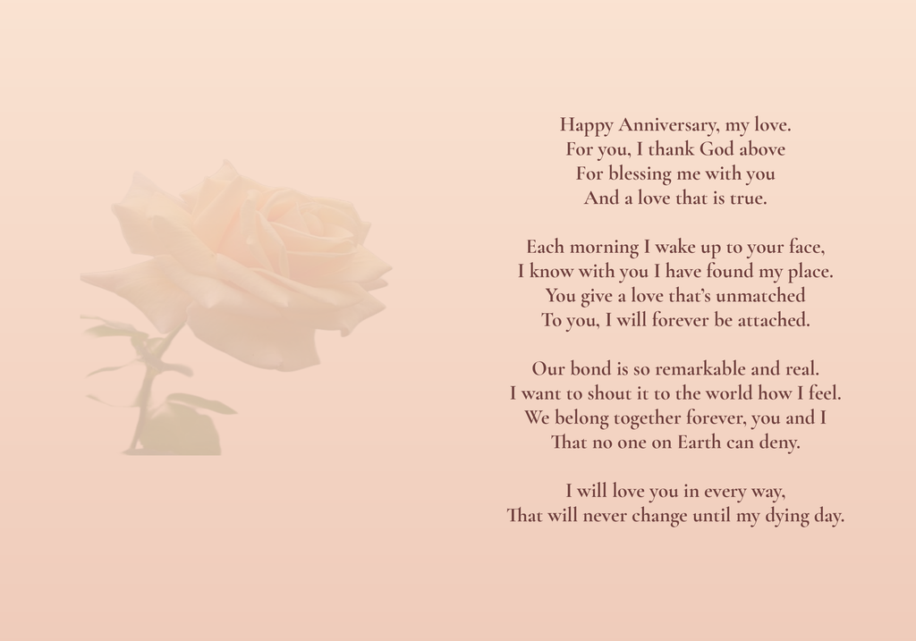 Happy Anniversary, My Love II