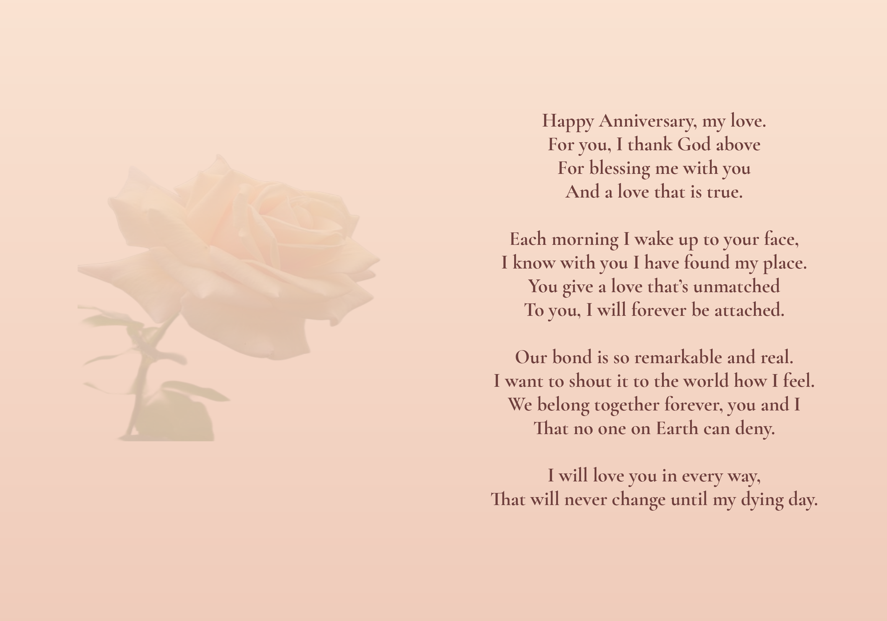 Happy Anniversary, My Love II