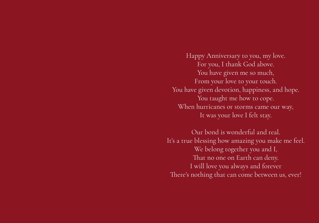 Happy Anniversary,  My Love