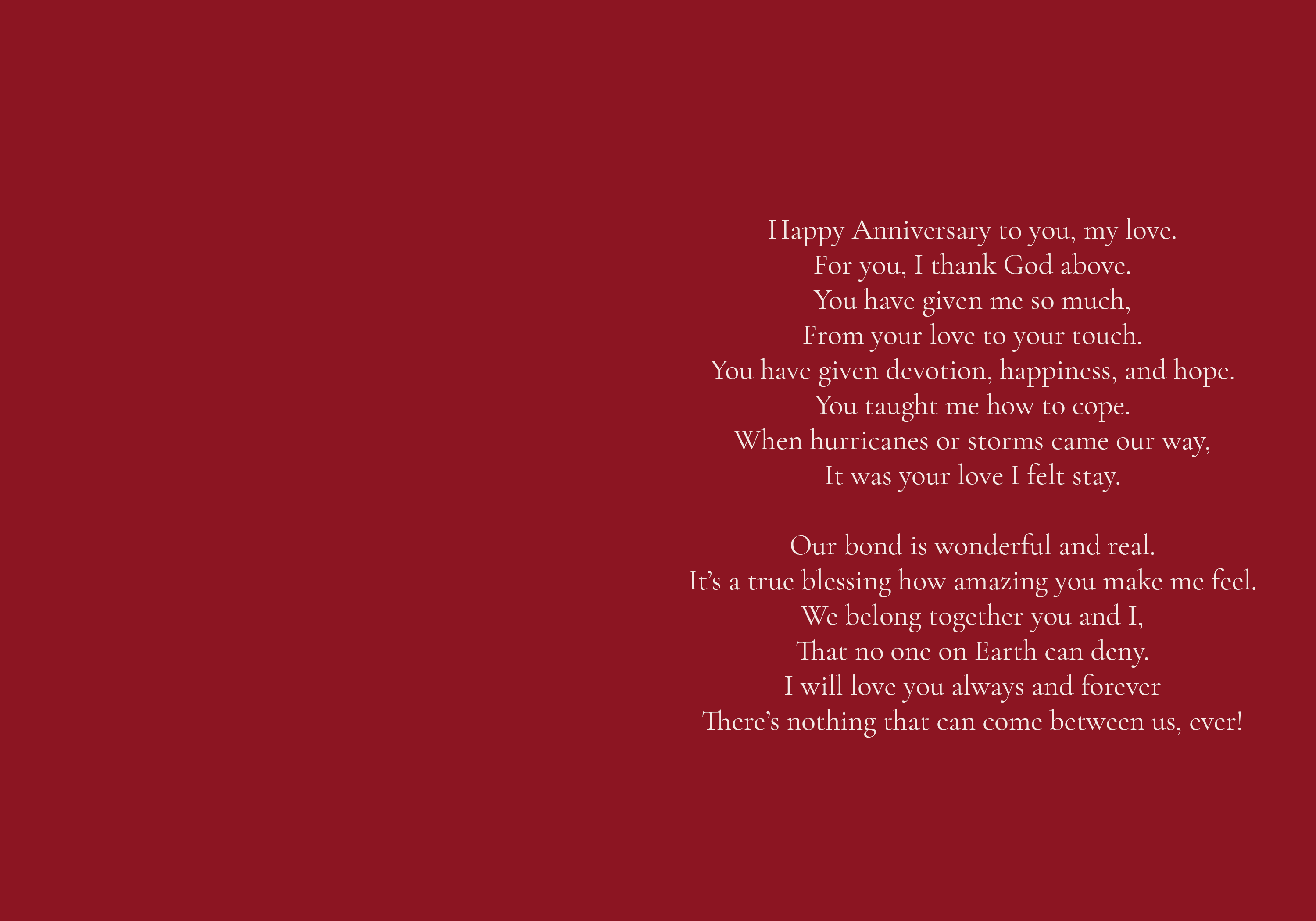 Happy Anniversary,  My Love