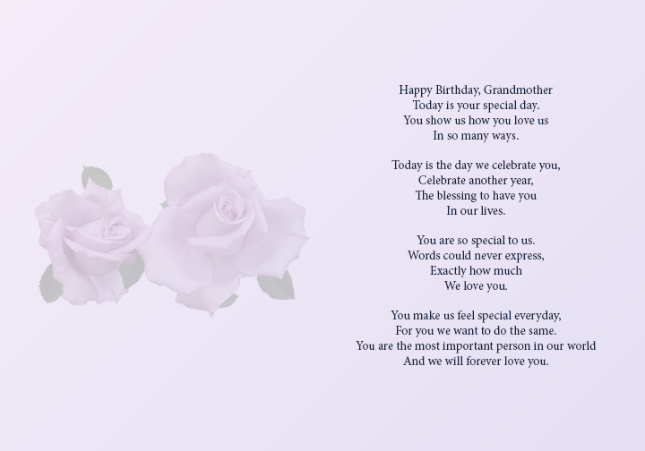 Happy Birthday, Grandmother