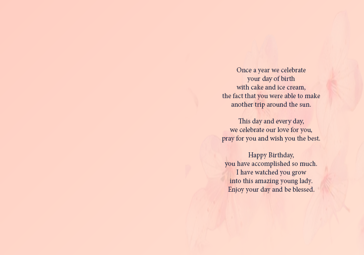 Happy Birthday, My Sister