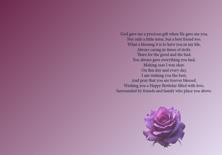 Happy Birthday, Sister II