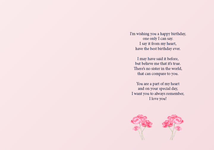 Happy Birthday, Sister