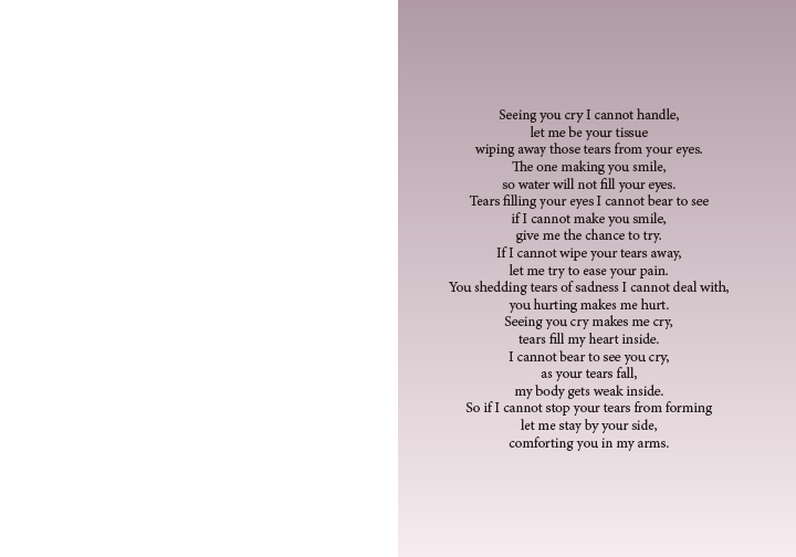 I Cannot Bear to See You Cry