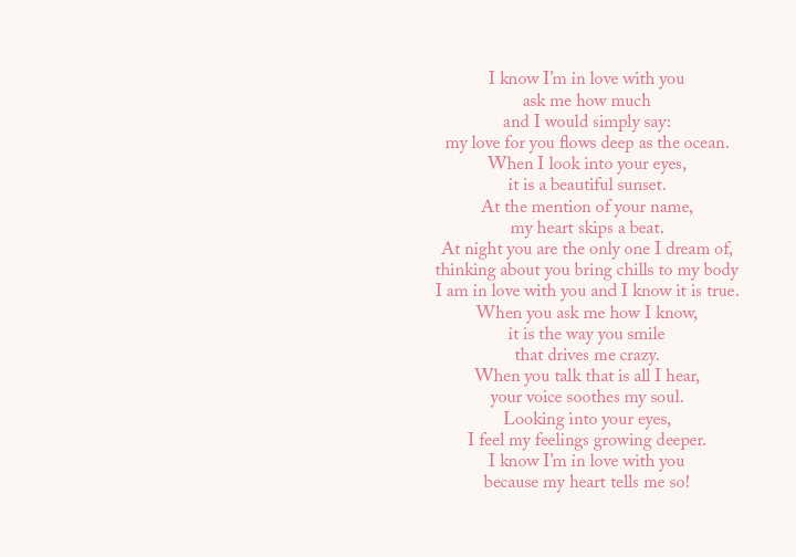 I Know I'm In Love with You