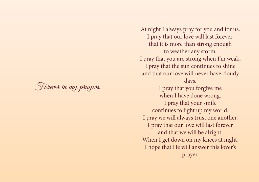 Lover's Prayer