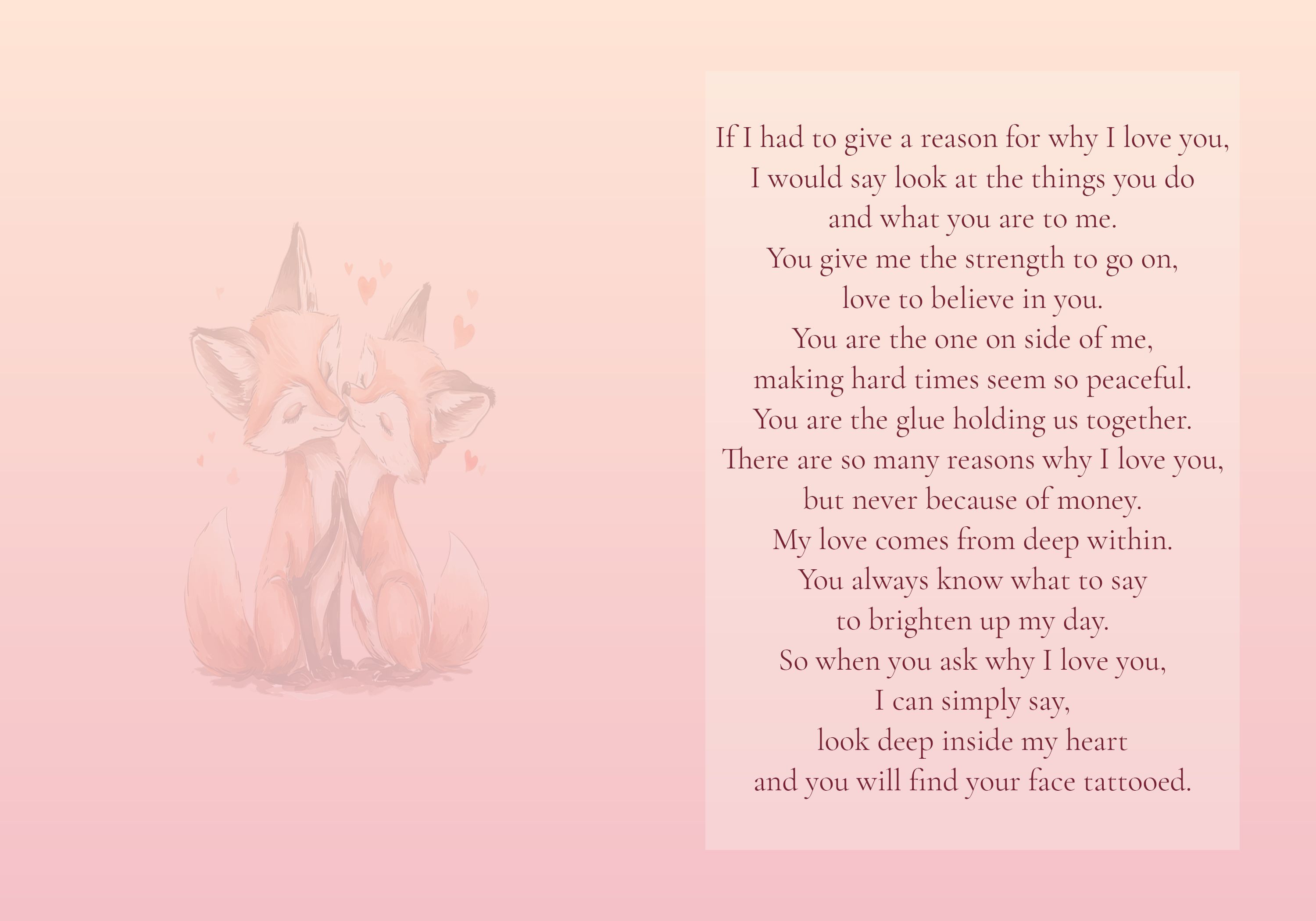 Reasons for Loving You