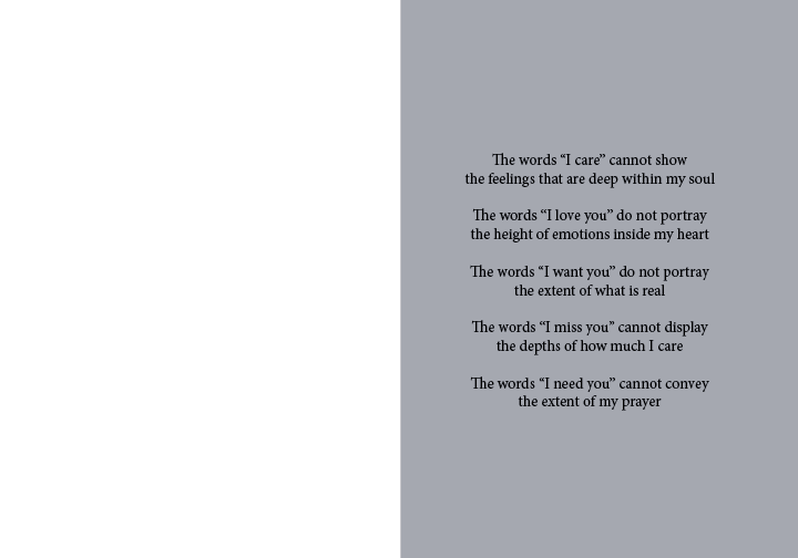 Words Are Not Enough